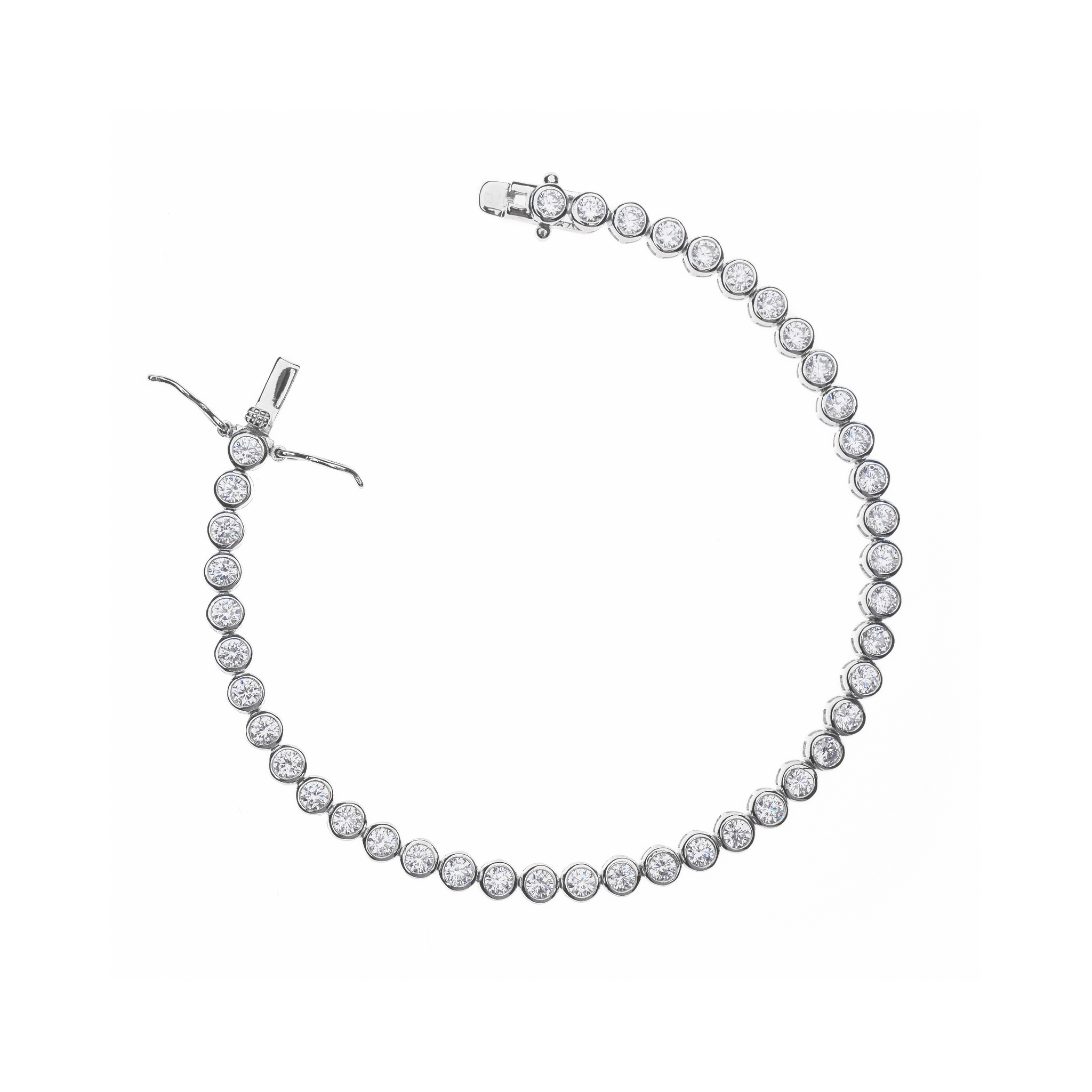 Theia Bezel Set Tennis Bracelet – FEGGERI